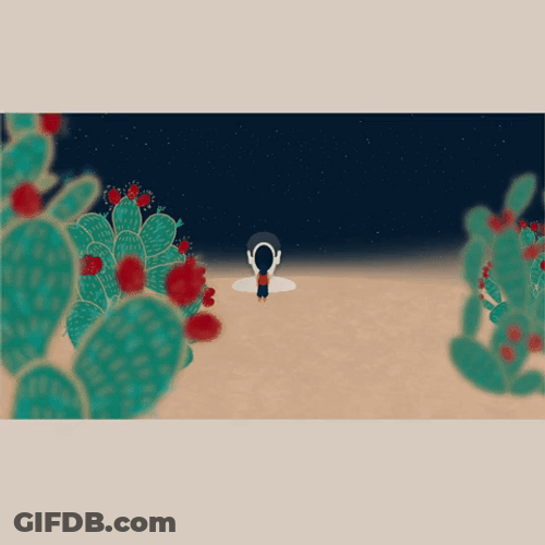 Blank Face Rainy Night GIF