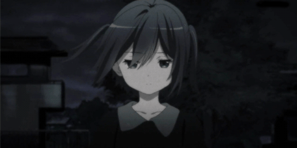 Blank Face Rikka Takanashi GIF