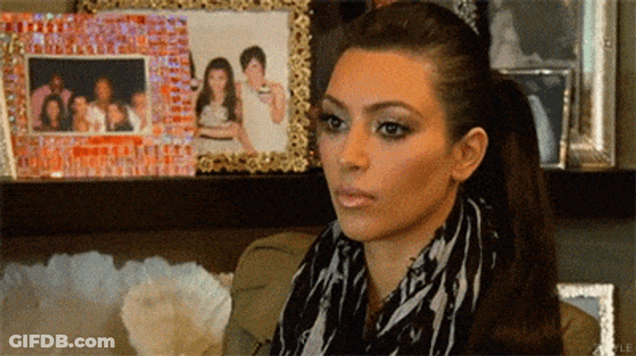 Blank Stare Kim Kardashian GIF