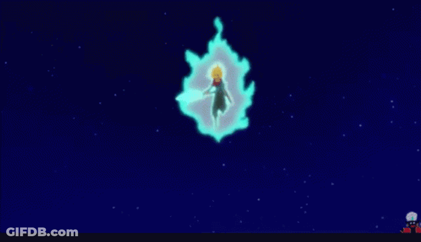 Blasting Off Spirit Bomb GIF
