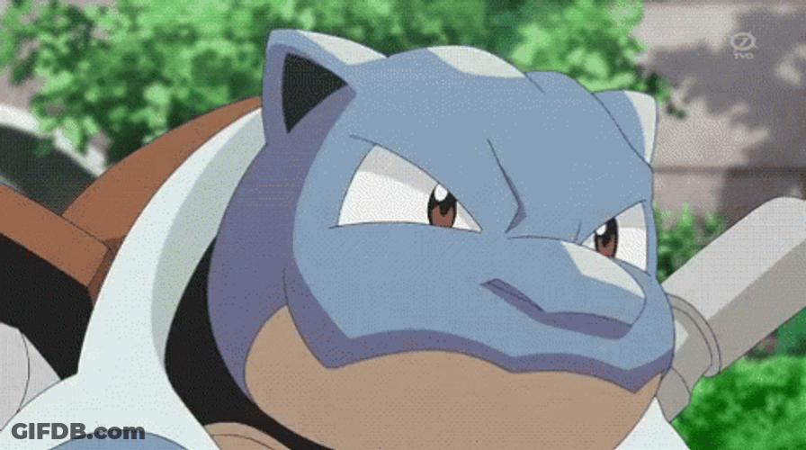 Blastoise Firing Water Cannon Pokemon GIF