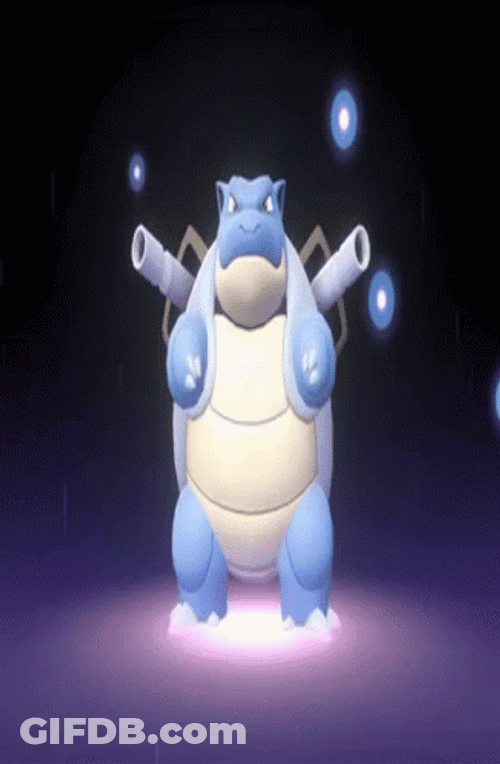 Blastoise Unleashing Super Power Pokemon GIF