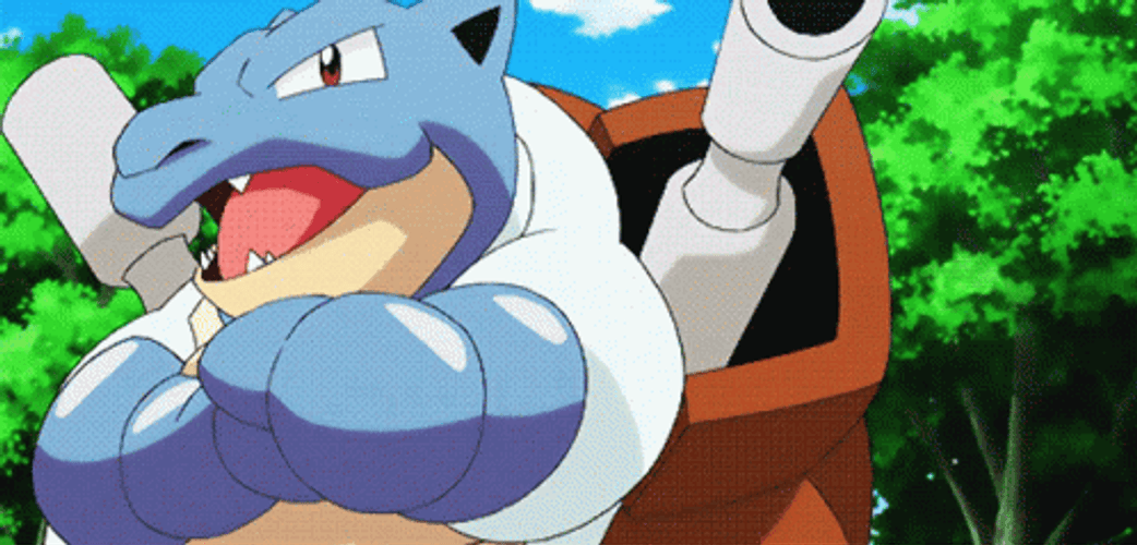 Blastoise Water Type Pokemon Crossed Arms GIF