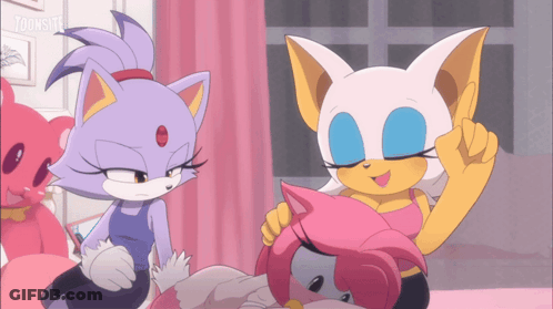 Blaze The Cat And Rouge The Bat Talking GIF
