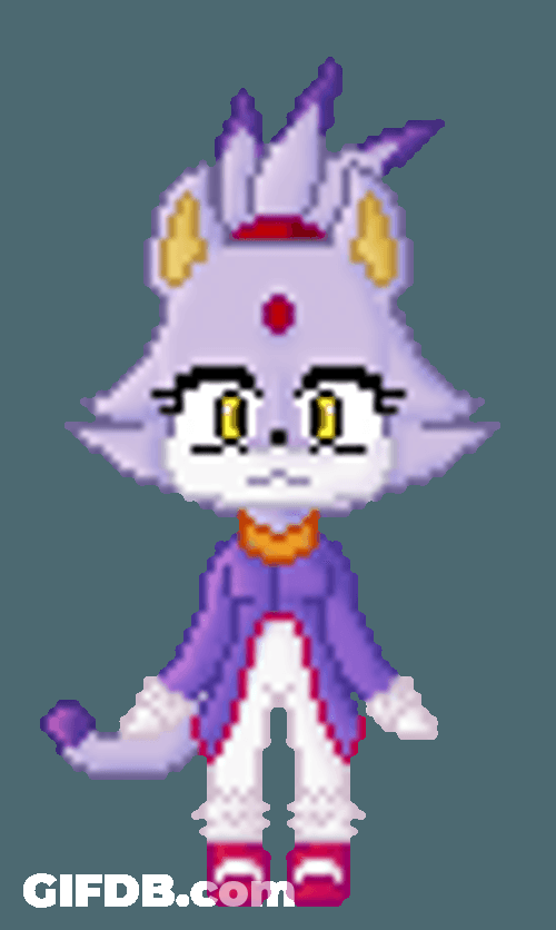 Blaze The Cat Wagging Tail GIF