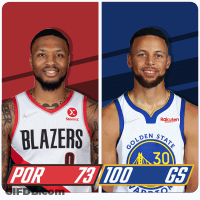 Blazers Player And Golden State Warriors Player GIF