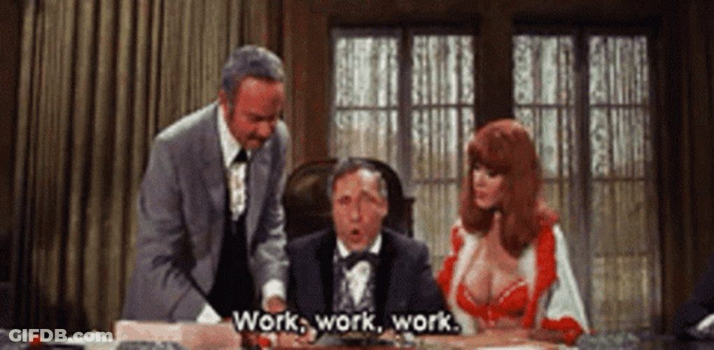 Blazing Saddles Mel Brooks Chanting Work GIF