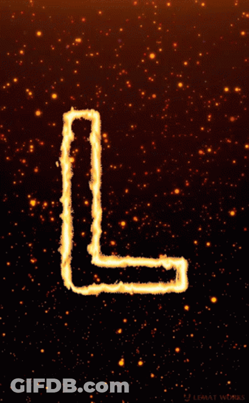 Blazing Wallpaper Letter L GIF