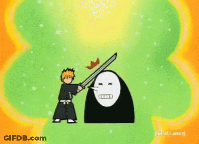 Bleach Funny Ichigo With Hollow GIF