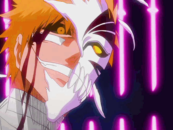 Bleach Ichigo Kurosaki Hollow Mask GIF