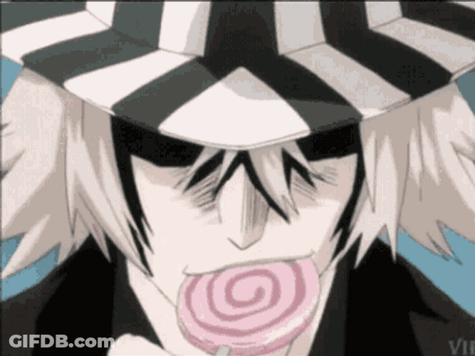 Bleach Kisuke Urahara With Lollipop GIF