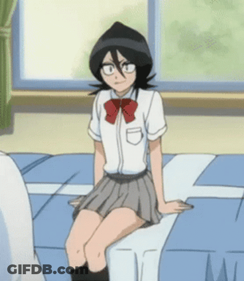 Bleach Rukia Kuchiki Sitting GIF