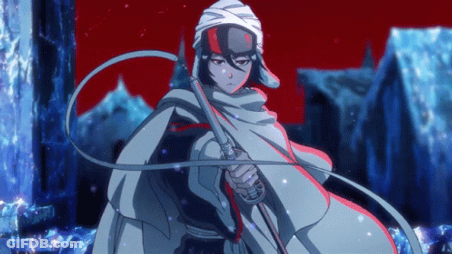 Bleach Rukia Wielding Sword GIF