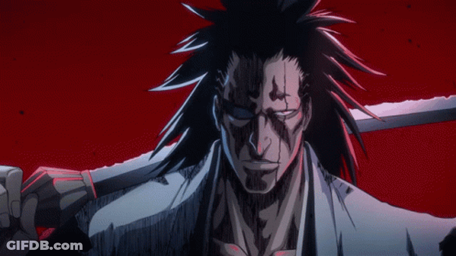 Bleach Serious Kenpachi Zaraki GIF