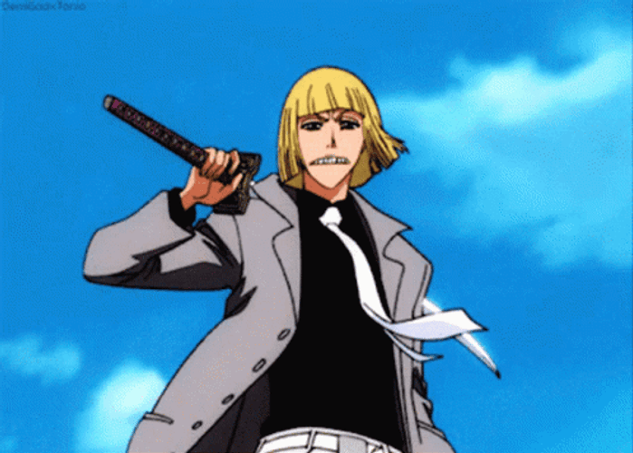Bleach Shinji Hirako Holding Sword GIF