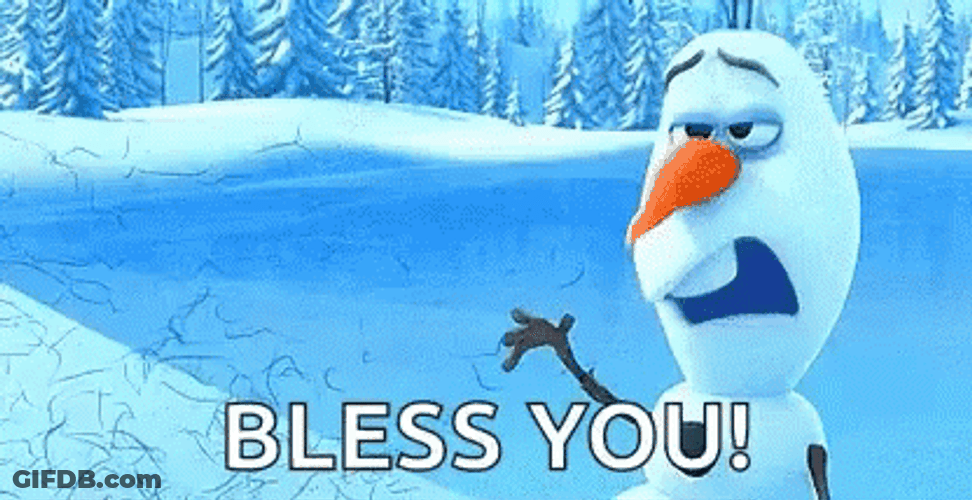 Bless You Olaf Sneeze GIF