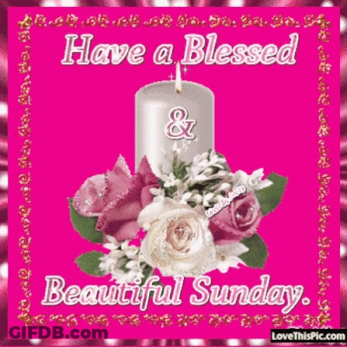 Blessed Beautiful Sunday Candle Roses GIF