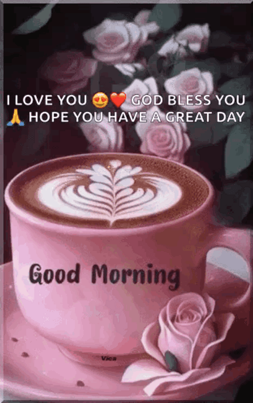 Blessed Day Pink Cup Latte GIF