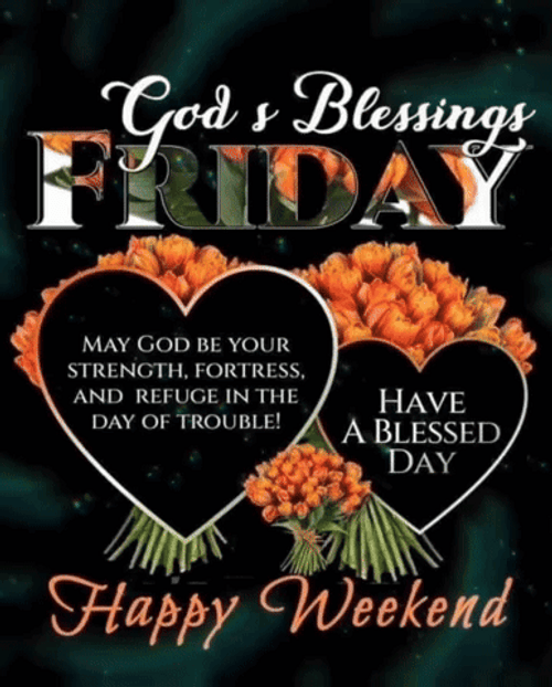 Blessed Friday Heart Roses GIF
