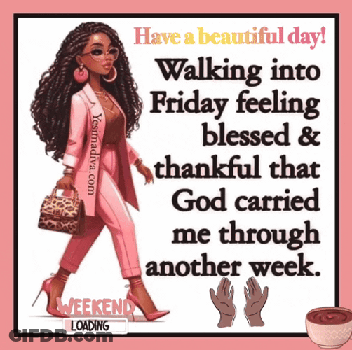Blessed Friday Lady In Pink GIF