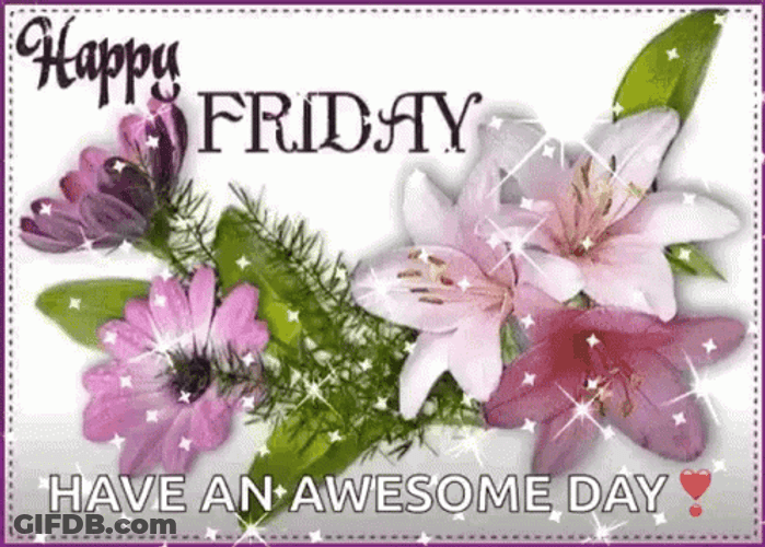 Blessed Friday Mixed Flowers GIF
