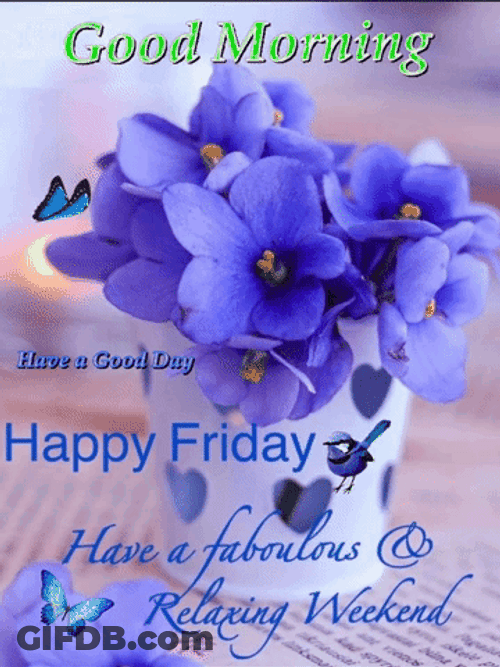 Blessed Friday Violet Flowers GIF