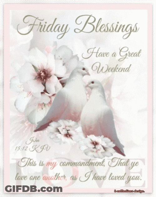 Blessed Friday White Doves GIF