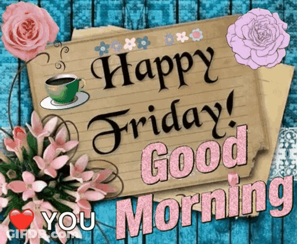 Blessed Friday Wood Sign GIF