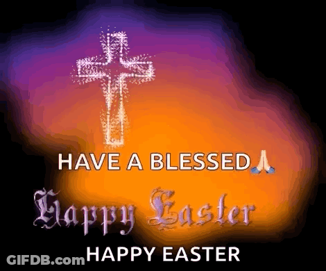 Blessed Happy Easter Cross GIF