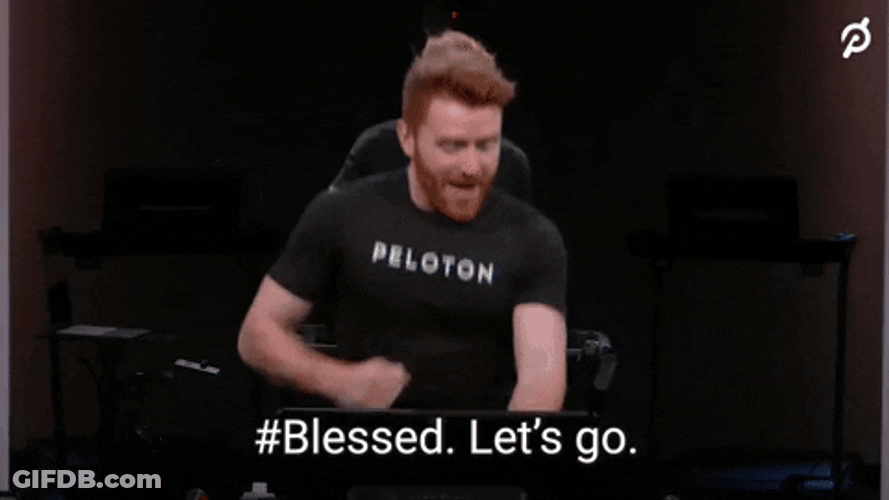 #Blessed Let's Go Joggers GIF