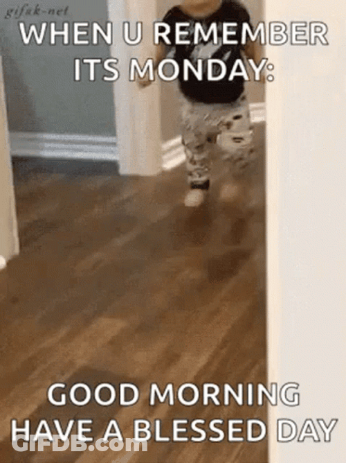 Blessed Monday Child Running GIF