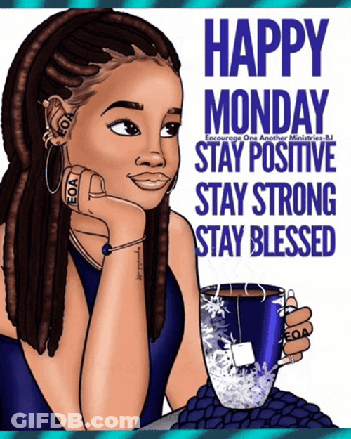 Blessed Monday Girl Motivation Message GIF