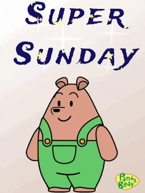 Blessed Super Sunday Pants Bear GIF