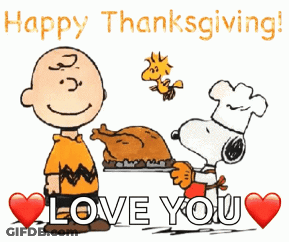 Blessed Thanksgiving Snoopy GIF