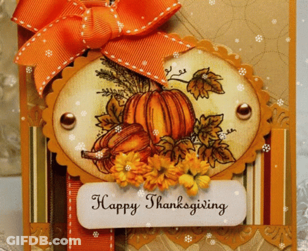 Blessed Thanksgiving Snow Animation GIF