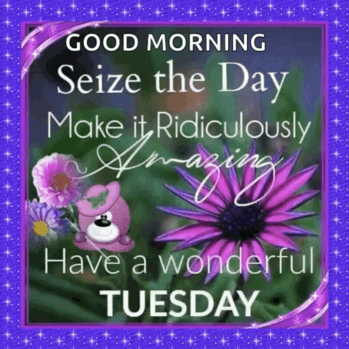 Blessed Tuesday Sparkling Running Lights GIF