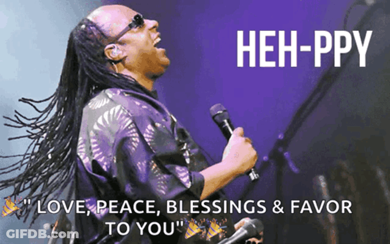 Blessing Stevie Wonder Happy Love Peace Birthday GIF