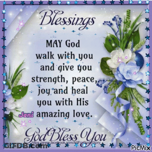 Blessings Card With God Walks With You GIF