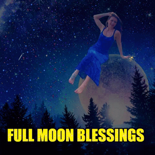 Blessings Full Moon Stars GIF
