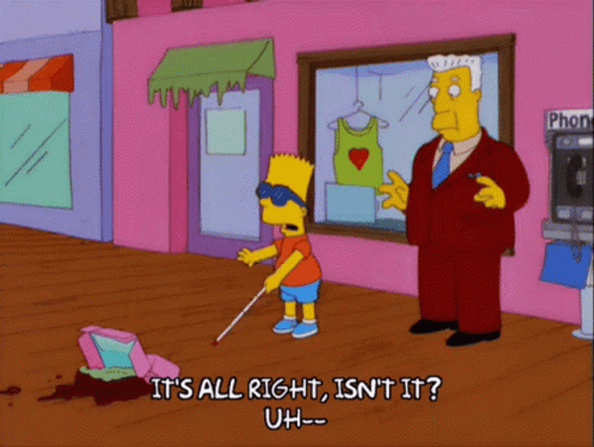Blind Bart Simpson GIF