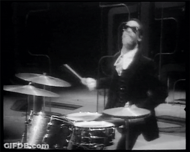 Blind Drummer Vintage Music Groove GIF