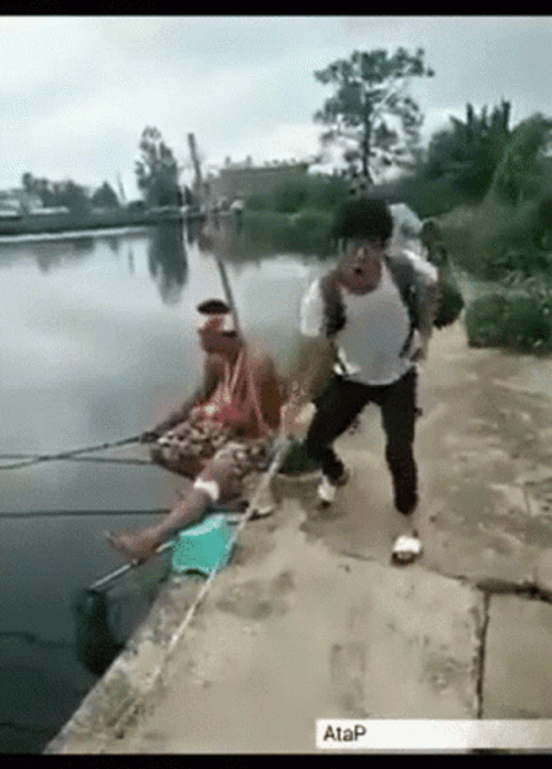 Blind Fishing Domino Fall GIF