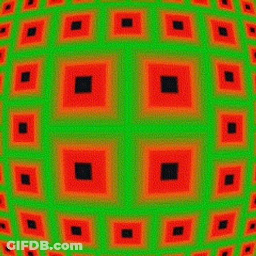 Blinking Boxes Colorful Optical Illusion GIF