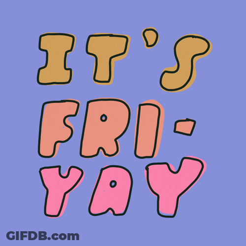 Blinking Colorful Text Sticker Its Friday Meme GIF