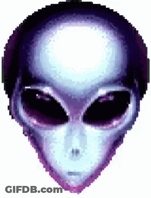 Blinking Et In A Gray Sticker GIF