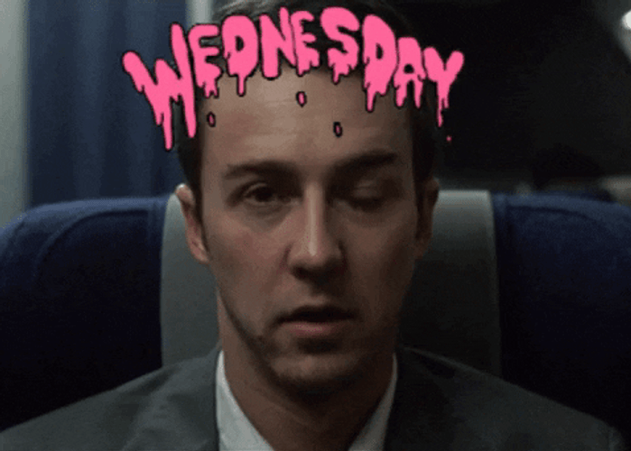 Blinking Fight Club Wednesday GIF