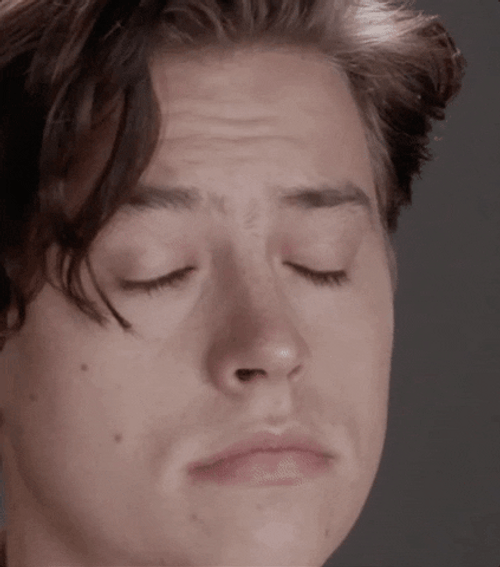 Blinking Guy Cole Sprouse GIF