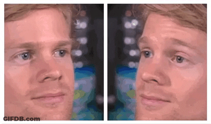 Blinking Guy Face To Face GIF