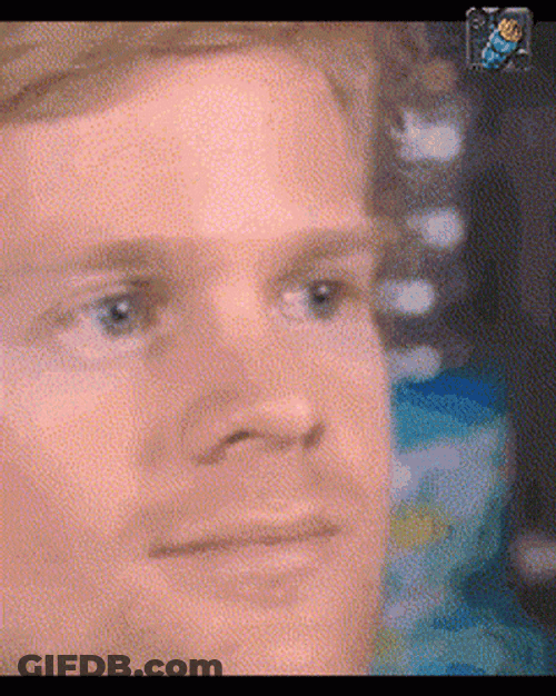 Blinking Guy When Someone Takes The Microphone GIF