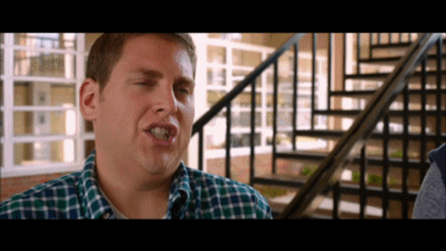 Blinking Jonah Hill GIF
